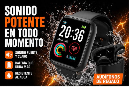 RELOJINTELIGENTE + AUDIFONOS DE REGALO