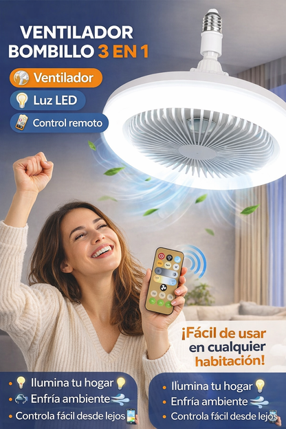 Lampara Ventilador 3 en 1