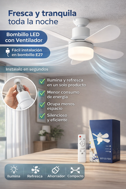 VentiladorBombillo™💡 5 aspas